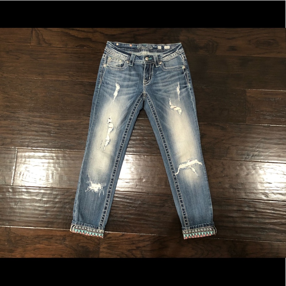 Miss Me Distressed Cropped Denim - Picture 2 of 8